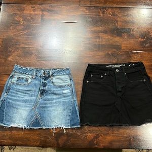 American eagle jean skirt (x2)